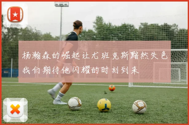杨瀚森的崛起让尤班克斯黯然失色我们期待他闪耀的时刻到来