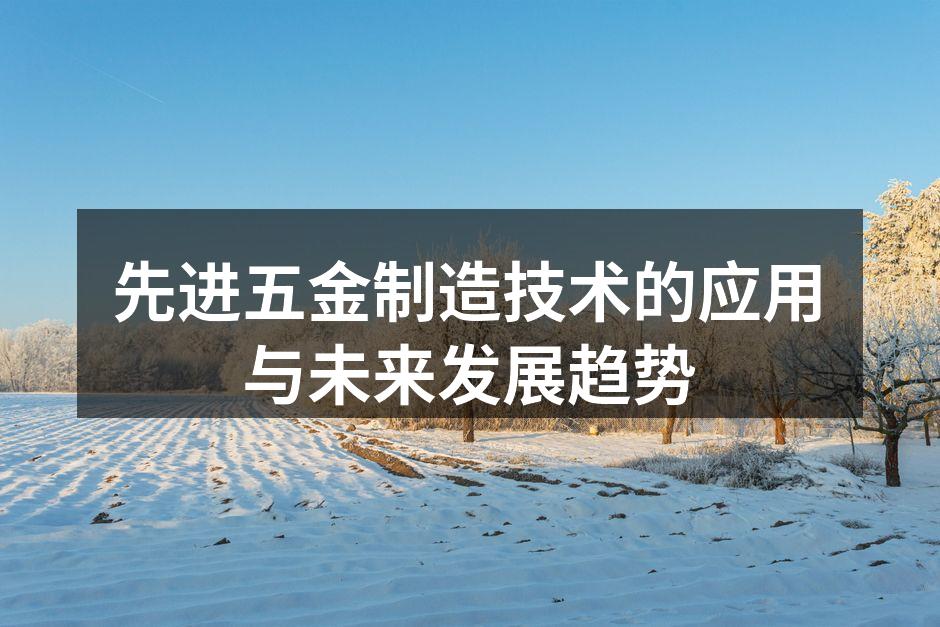 先进五金制造技术的应用与未来发展趋势